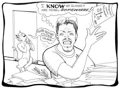 'Shaun's World' - pen and ink comic strip 'toon